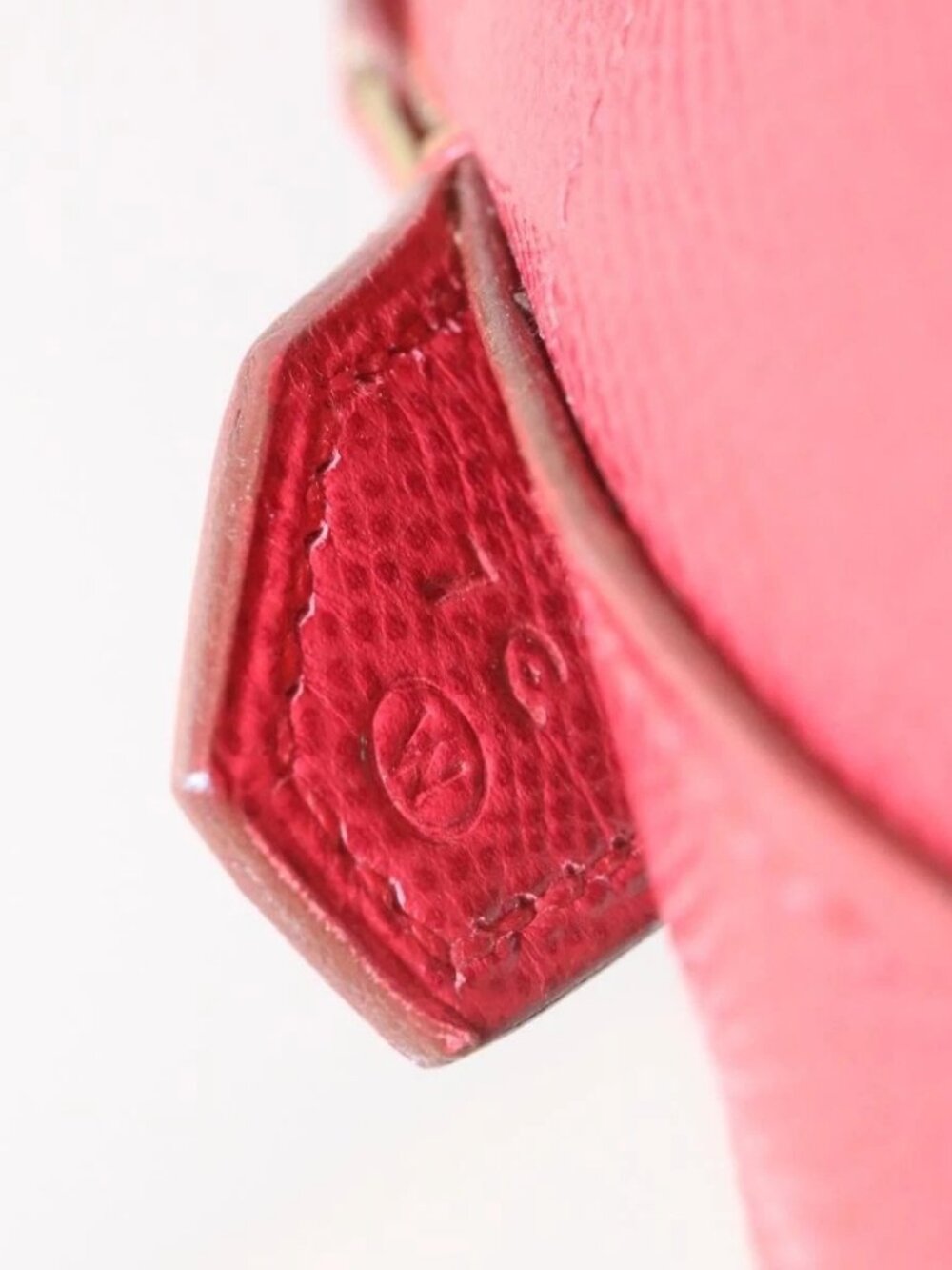 HERMES Bolide 37 Hand Bag Leather Red Auth nh122SAM - Picture 11 of 16